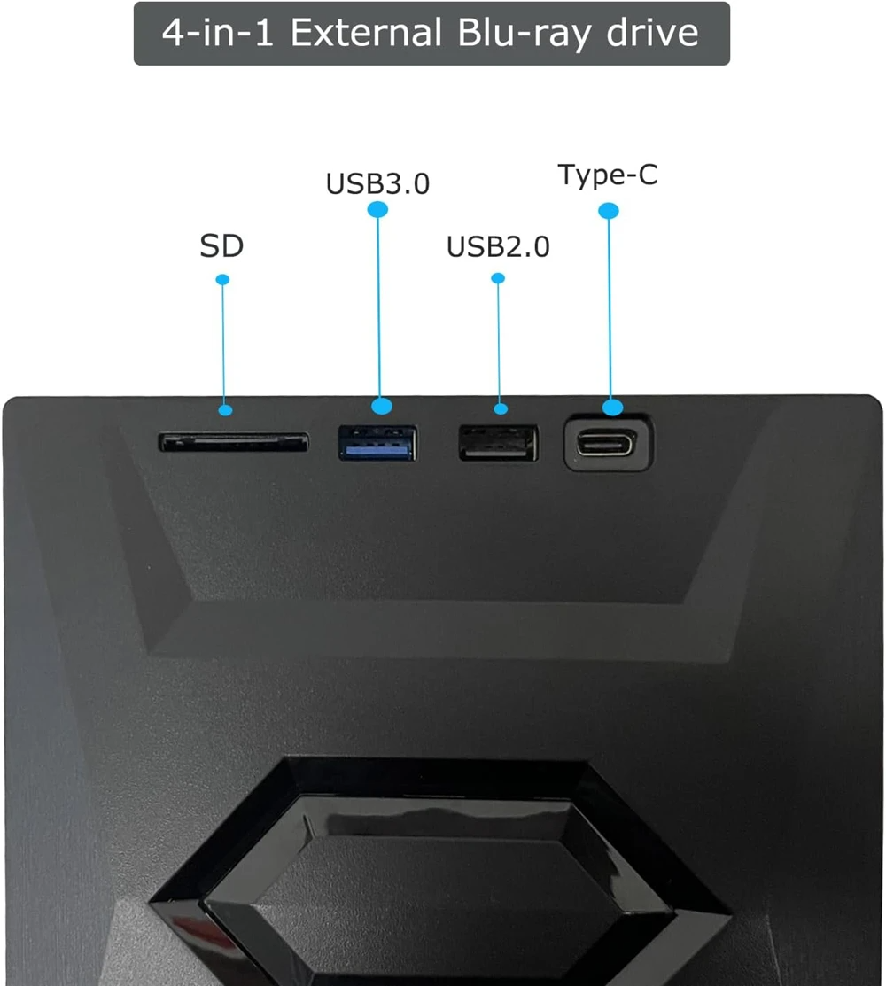 External CD DVD Drive USB 3.0 Writer Burner Player for PC Laptop Windows 11 10