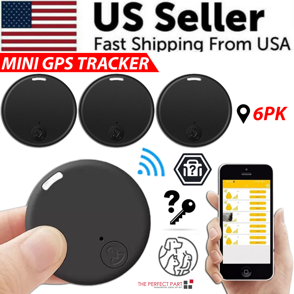 Bluetooth Mini GPS Tracking Air Key Tag Child Pet Finder Tracker Location Device