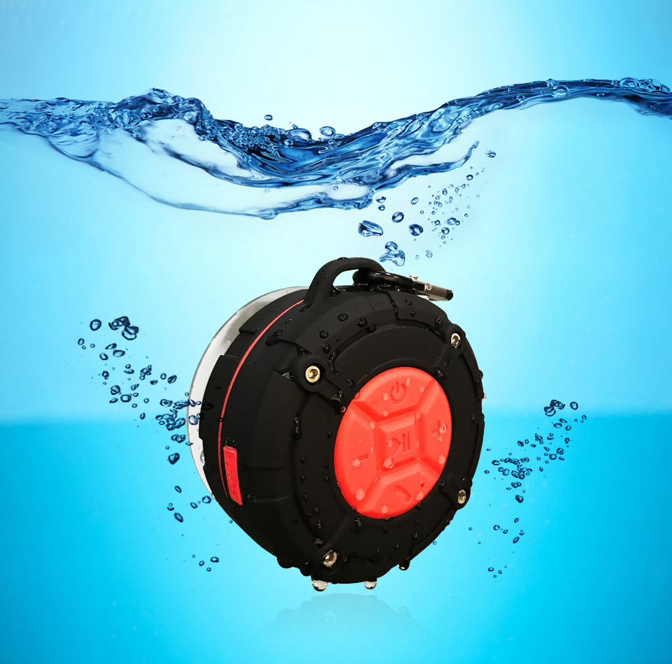 7-Level Waterproof Wireless Speaker with Suction Cup
