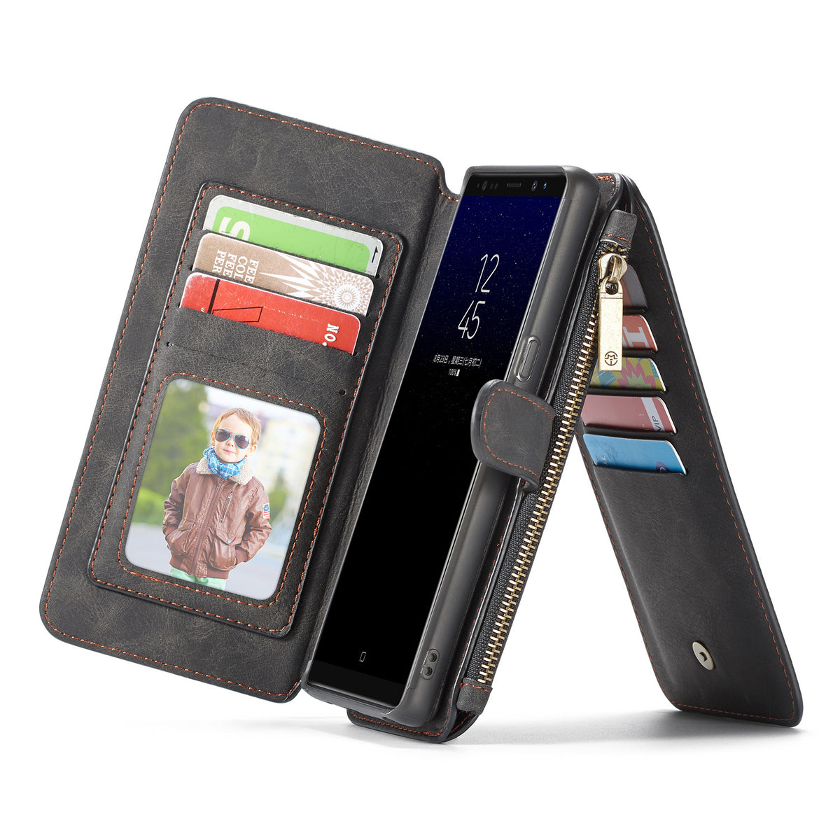 Vintage Leather Wallet Case for Samsung Note 8