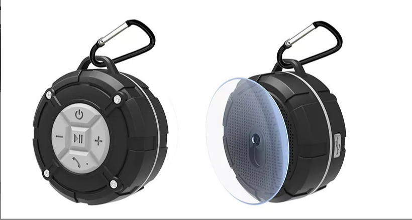 7-Level Waterproof Wireless Speaker with Suction Cup