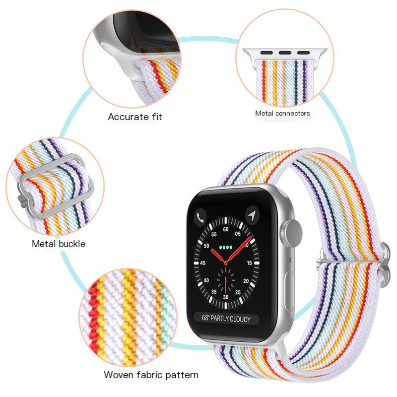 Elastic Nylon Woven Loop Band for Apple Watch